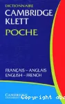 Dictionnaire Cambridge Klett Poche anglais-franais, franais-anglais